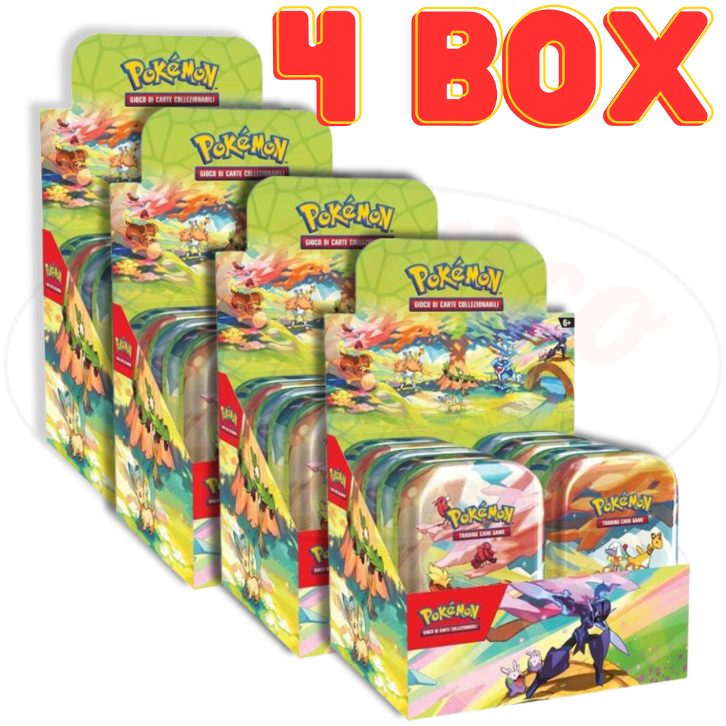 4 Box da 10 Mini Tin Paldea Sfavillante - immagine 3