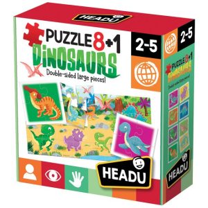 Puzzle Dinosauri Double-Face per Bambini | 8+1 Preistorico