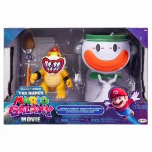 Bowser Jr. con Clown Car – Super Mario Galaxy Movie – Jakks Pacific | 34cm x 19cm x 23cm