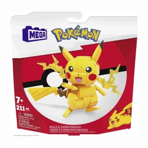 Pokémon Pikachu Assemblabile – Set Costruzioni 211 pezzi – MEGA | 26cm x 5cm x 26cm